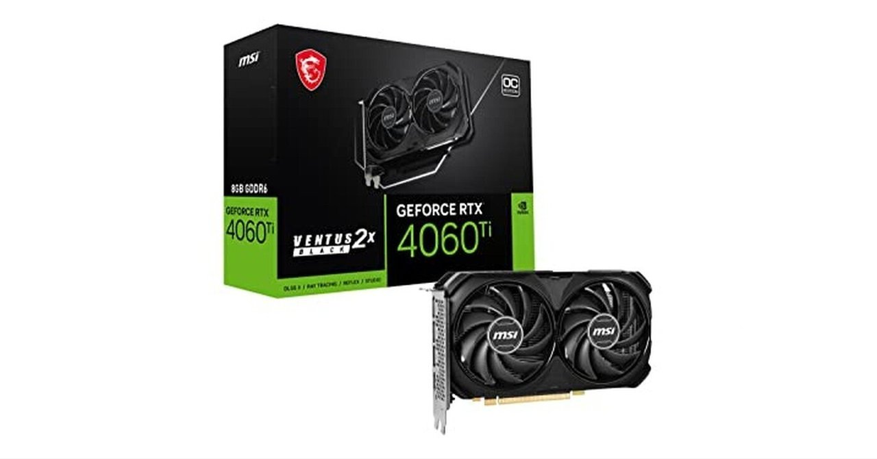 グラフィックボード・グラボ・ビデオカード msi RTX 4060 VENTUS 2X BLACK MSI MSI GeForce RTX 4060 VENTUS 2X BLACK 8G OC グラフィック