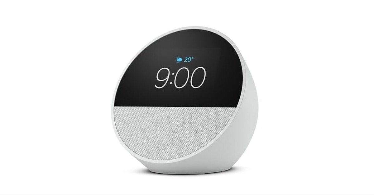 Echo Spot（2024年発売）鮮やかなサウンド ホワイト Echo Spot（2024年発売） - スマートアラームクロック with