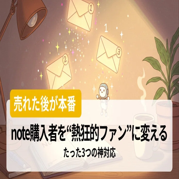 売れた後が本番】note購入者を“熱狂的ファン”に変える、たった3つの神 