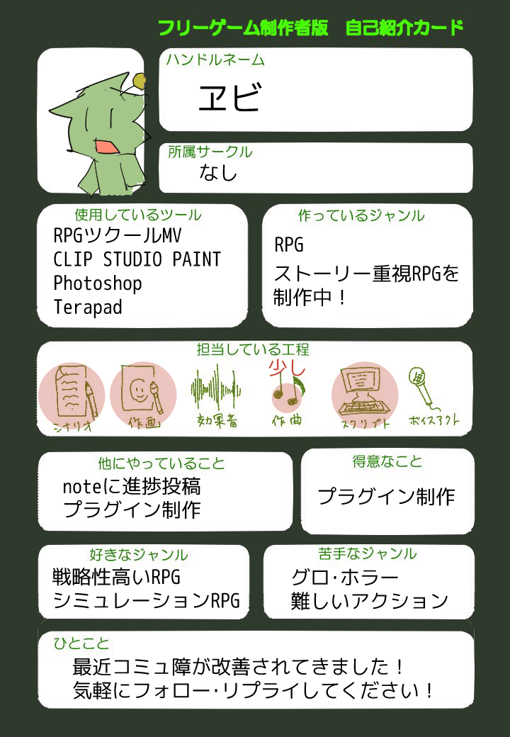 プロフィール ヱビのゲーム制作歴 ヱビ Note プロフィール ヱビのゲーム制作歴 ヱビ Note