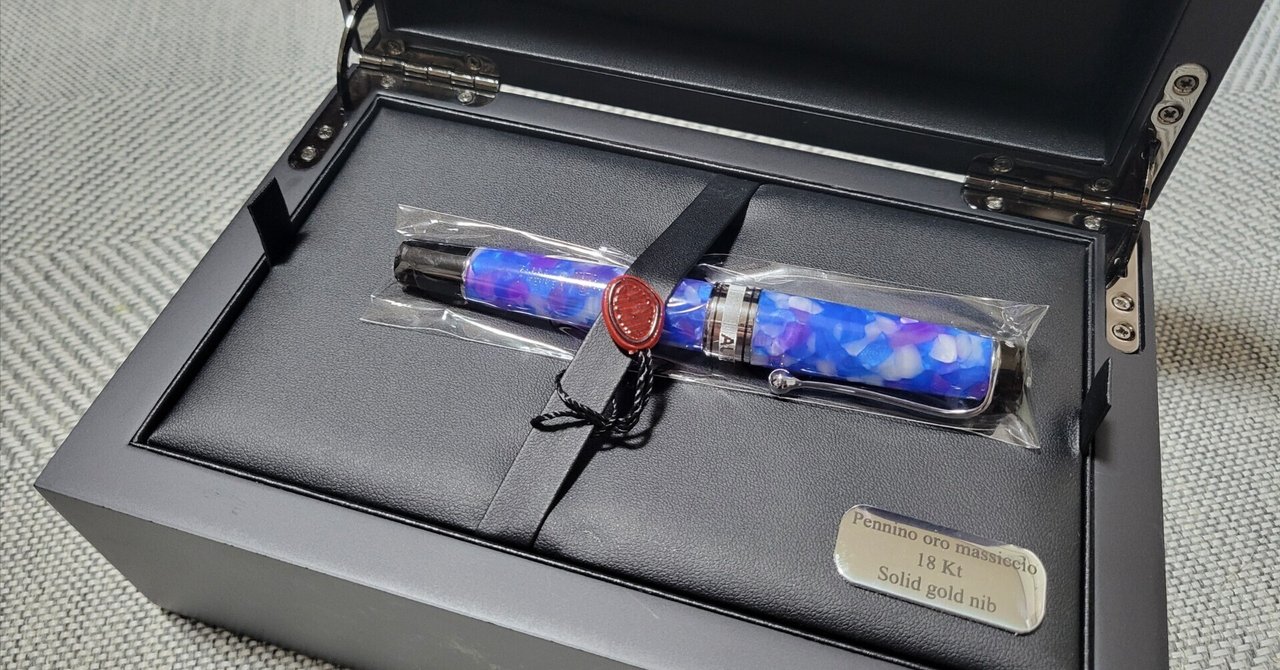 AURORA - アウロラ 万年筆 オプティマ カレイドスコーピオ ルーチェブルー ニブF アウロラ 万年筆 限定品 オプティマ カレイドスコーピオ