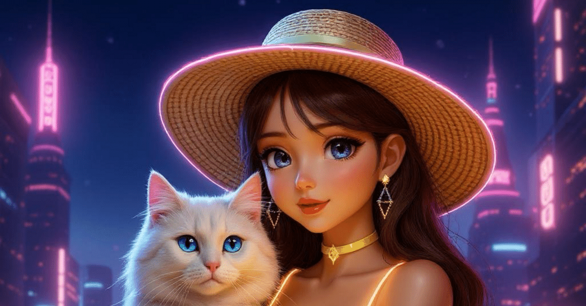 絵画。原画【かわいい白い猫が夜に梯子を登って光る星を集める】 絵画。原画【かわいい白い猫が夜に梯子を登って光る星を集める】