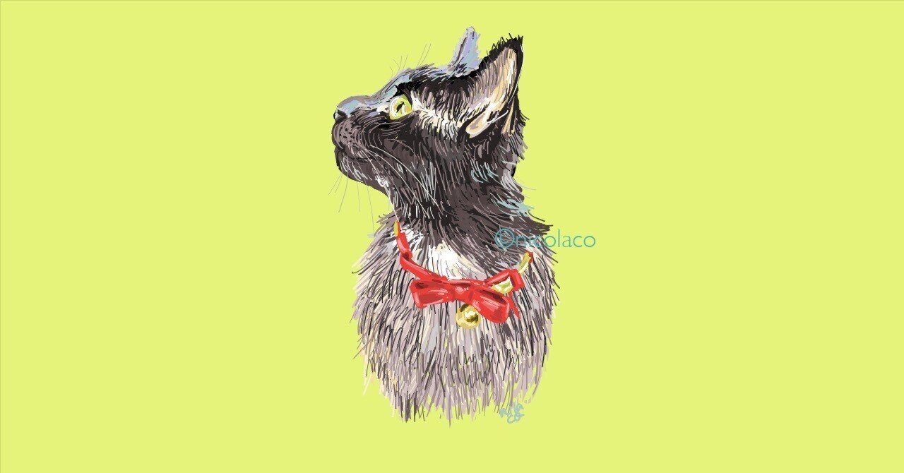 illustration works：Xヘッダーイラスト（黒猫）｜にこらこ