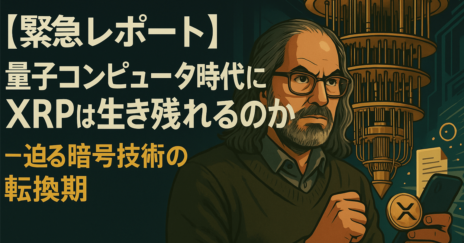 緊急レポート】量子コンピュータ時代にXRPは生き残れるのか──迫る暗号技術の転換期｜光本貴一｜XRP / Ripple