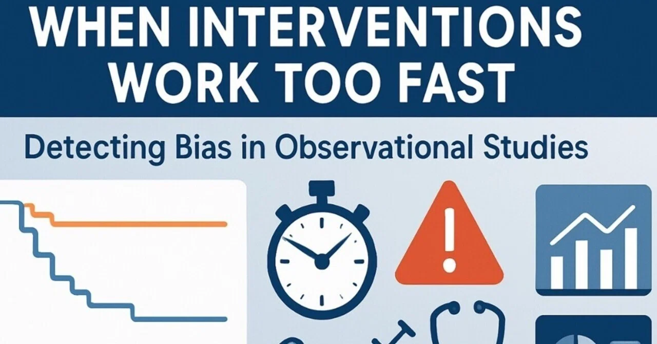 「When Interventions Work Too Fast」の観点から観察研究の結果に含まれるバイアスの影響を探る｜青島周一