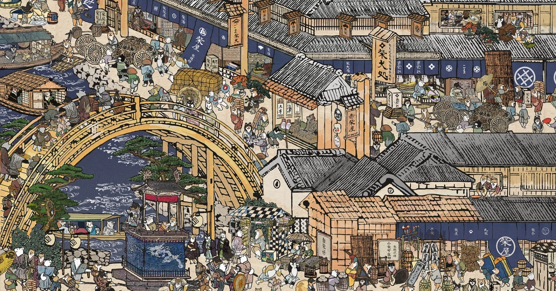 油絵　専用　穏やかなお利口さんの柴犬　見本 江戸の柴犬達｜Moriuchi Yoshie