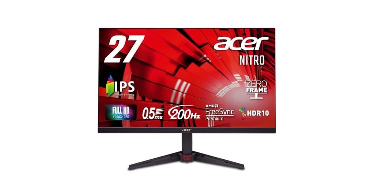 Acer ゲーミングモニター 27インチ IPS フルHD 非光沢 200Hz 0.5