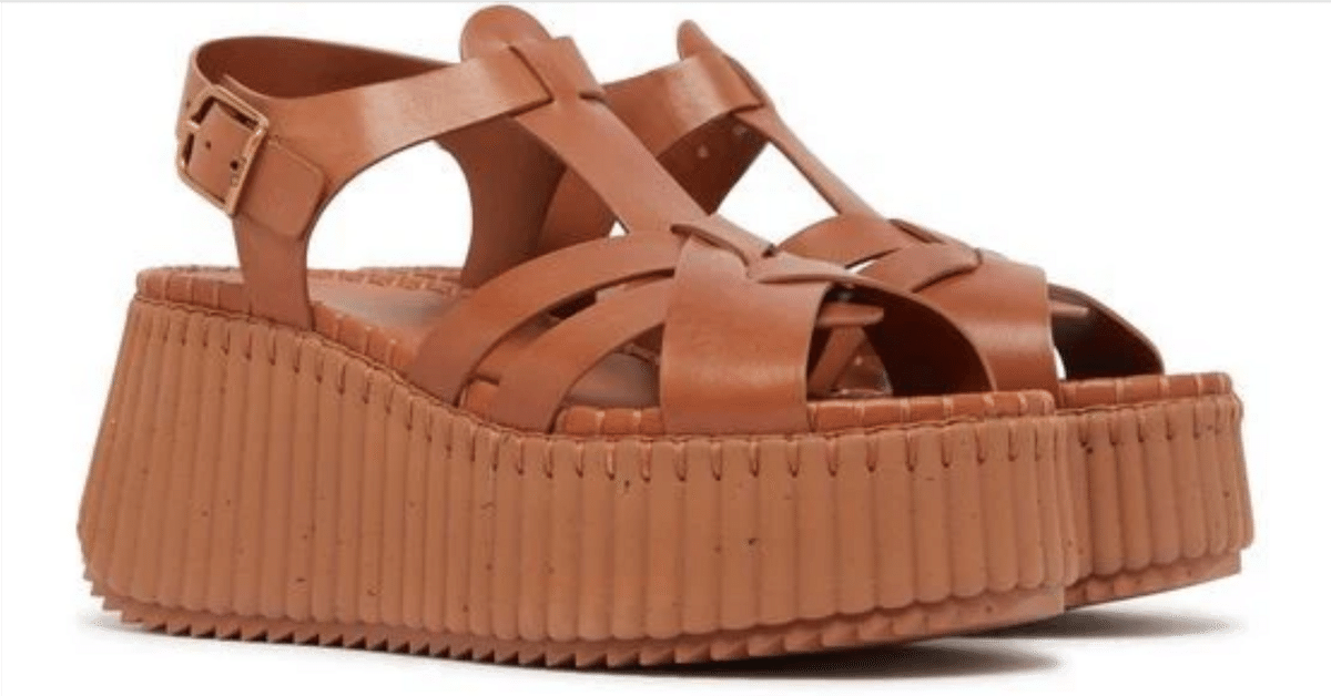 【クロエ】生レザー プラットフォーム サンダル 美脚×快適】CHLOÉ Nama プラットフォームサンダル|この夏、絶対