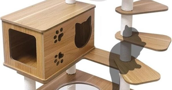 Cat's工房　キャットステップ三日月型小 2個口セット インテリアとしてもインパクト抜群！三日月型のかわいすぎる猫