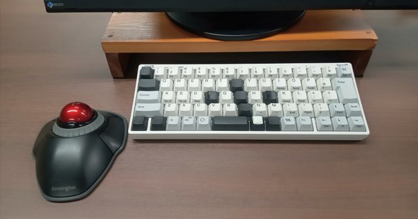 keball61系　分割型キーボード ノブ　小型トラックボール付き 委託】Keyball61