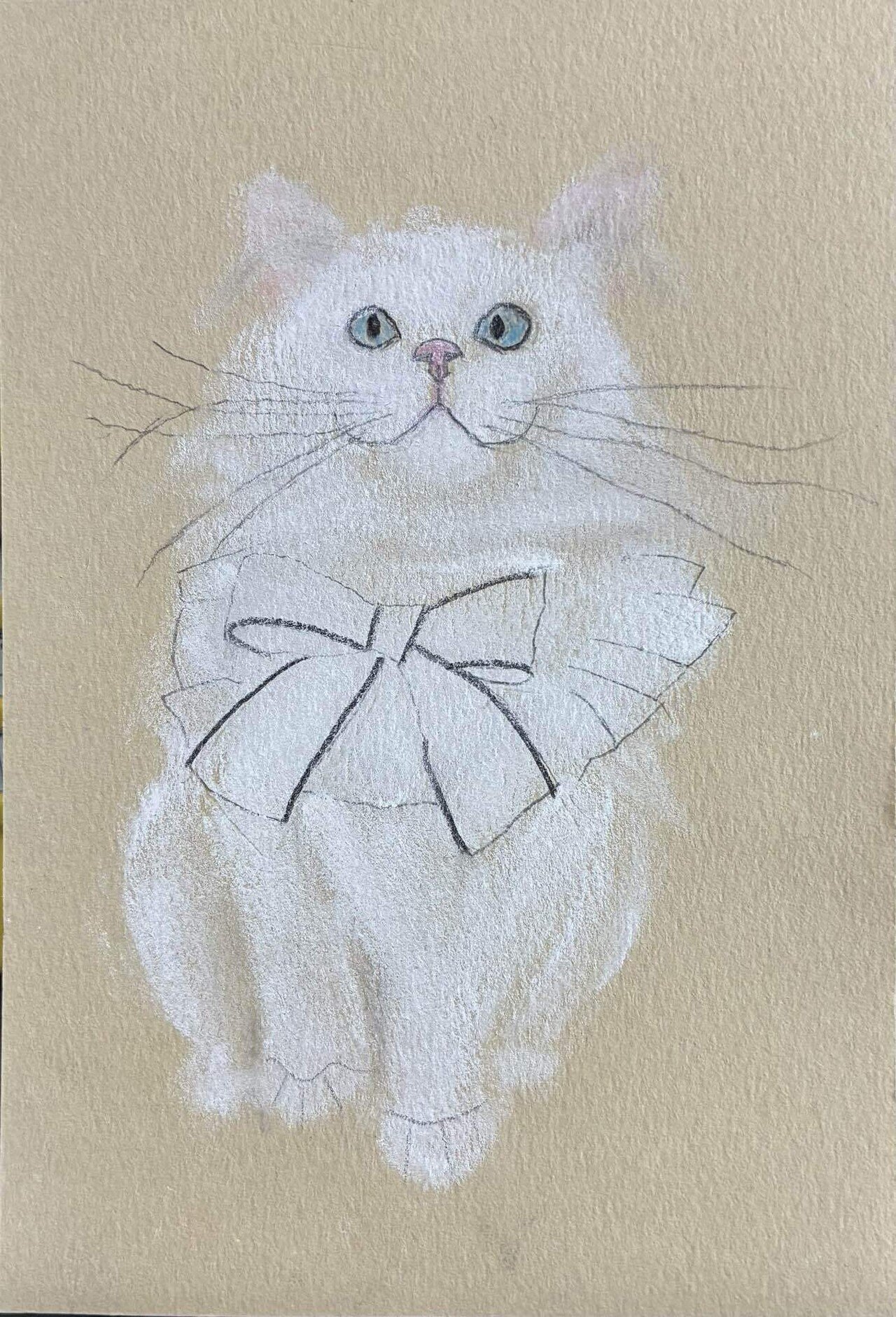 猫のパステル画（7）です。｜まる