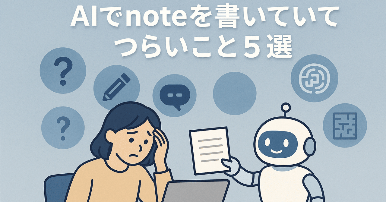 AIでnoteを書いていてつらいこと5選｜猿鷲＠AIを駆使してnote副業で収益化｜フォロバ100