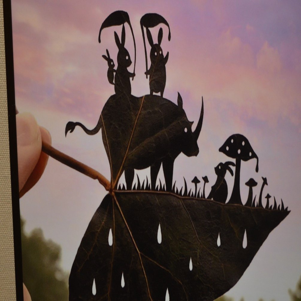 リト＠葉っぱ切り絵展を観た｜桑原亘之介