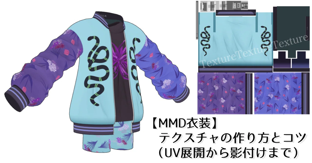 [MMD Costume] How to Create Textures and Tips (From UV Unwrapping to ...