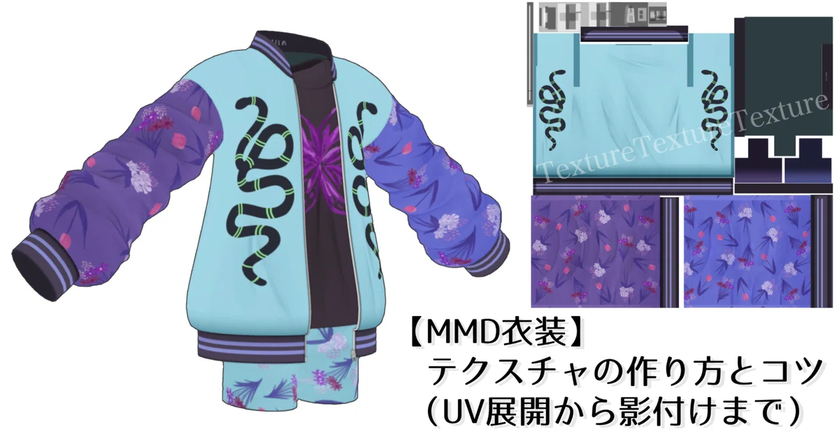 [MMD Costume] How to Create Textures and Tips (From UV Unwrapping to ...