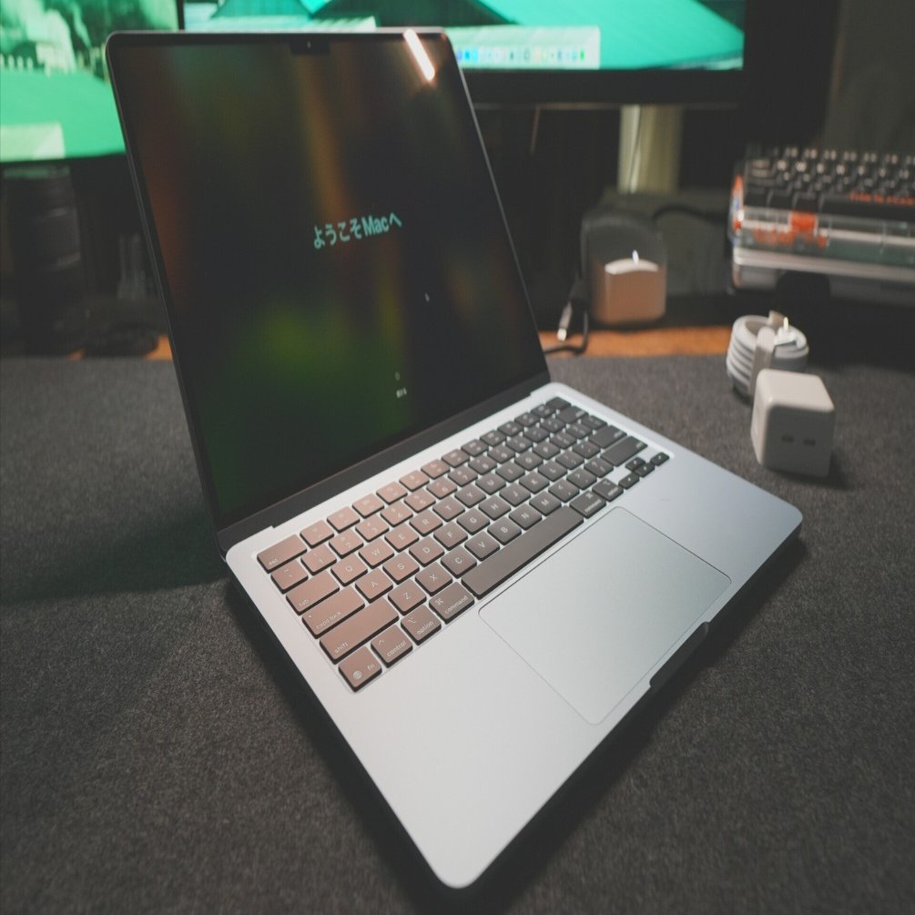 MacBook Air 13インチ シルバー 初期設定画面 M4 MacBook Airを買いました | 開封と初期設定｜mudai.log