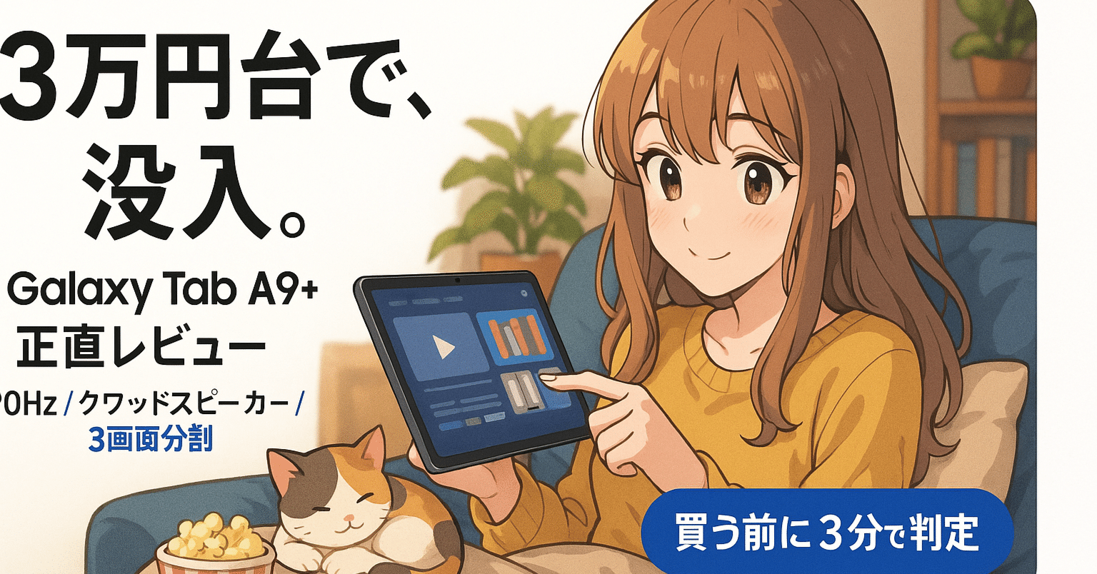 正直レビュー】私がGalaxy Tab A9+を「コスパ最強の相棒」と断言する