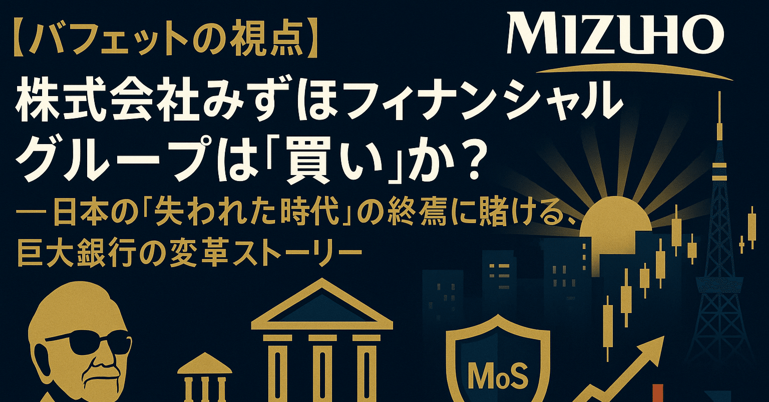 バフェットの視点】株式会社みずほフィナンシャルグループは『買い』か？ —  日本の「失われた時代」の終焉に賭ける、巨大銀行の変革ストーリー（音声解説付き）｜AIバフェット研究所 所長