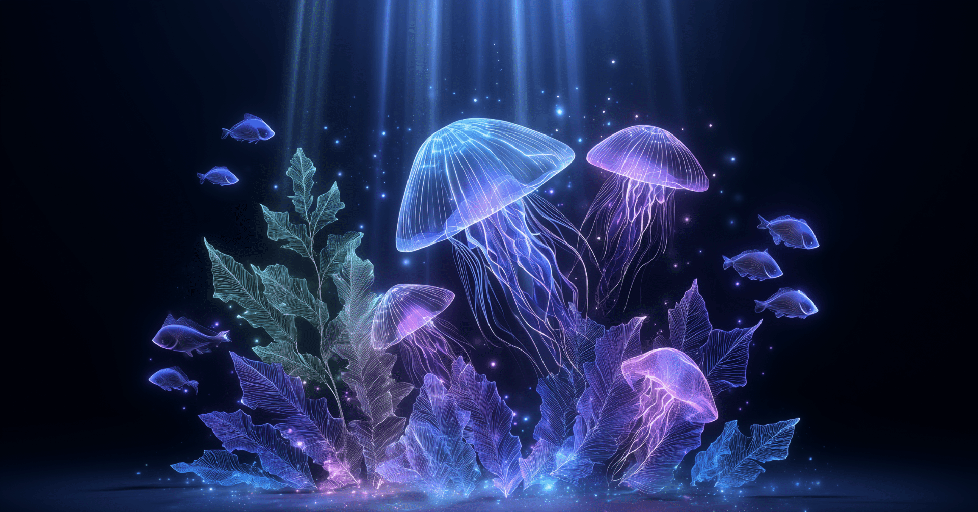 設定ミスが連れてきた―ネオンに輝く幻想の海底｜リンファ@AIアート