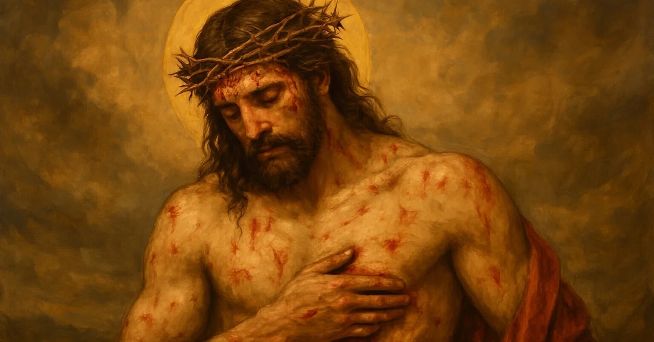 By Christ's wounds we are healed.｜threejoy