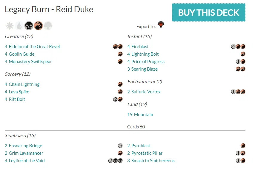 ☆MTG レガシー入門向け！【翻訳】Reid Dukeによる、レガシーのデッキ