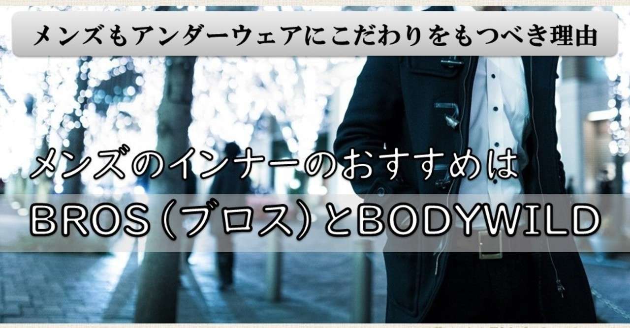 メンズのインナーのおすすめはbros ブロス とbodywild しい Sea