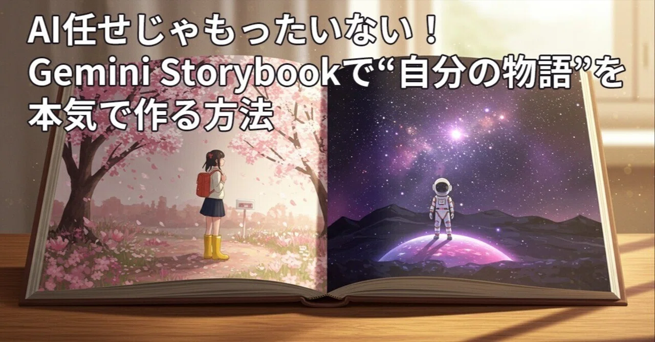 AI任せじゃもったいない！Gemini Storybookで“自分の物語”を本気で作る