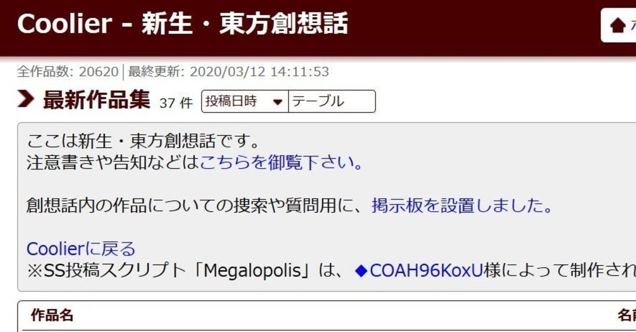 東方二次小説投稿サイト 東方創想話 歩きかたのススメ サク ウマ Note 東方二次小説投稿サイト 東方創想話 歩きかたのススメ サク ウマ Note