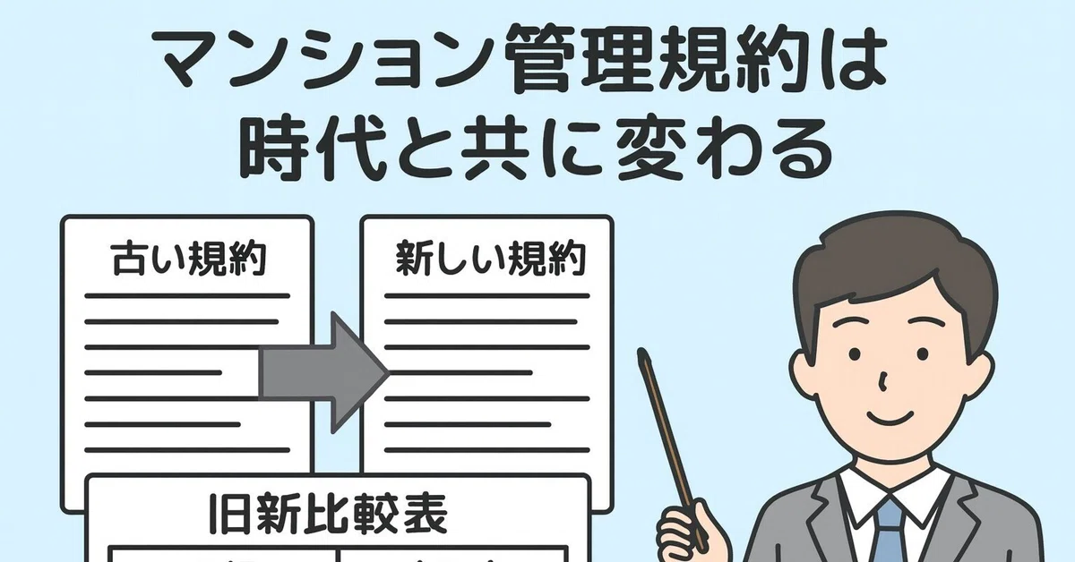 マンション標準管理規約は「時代とともに変わる」～改正履歴と、新旧