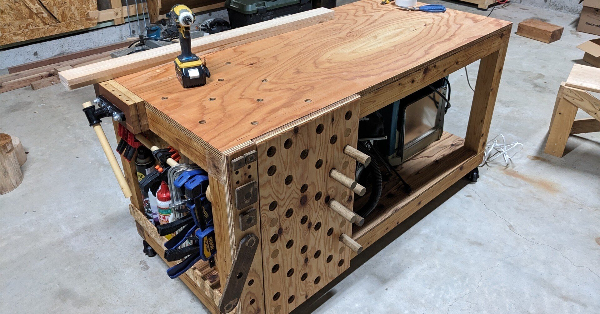 DIY作業台 42 DIY作業台を作る DIY workbench - YouTube