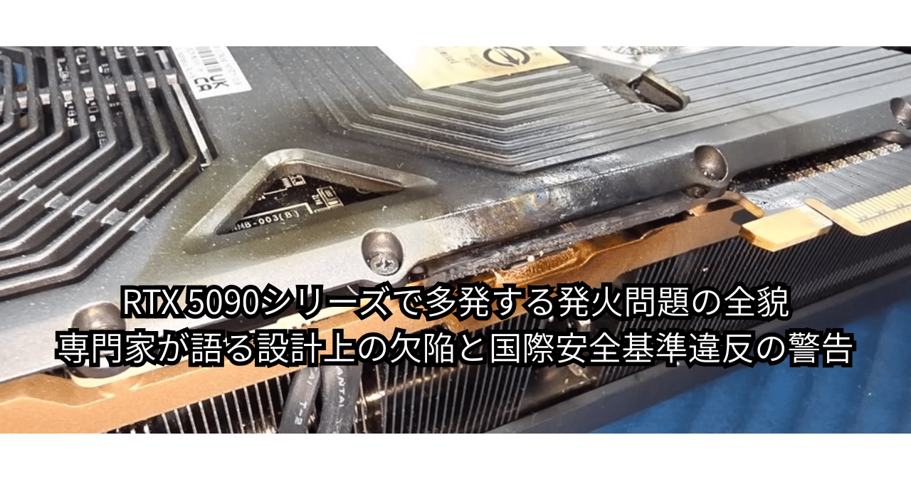 RTX 5090シリーズで多発する発火問題の全貌：専門家が語る設計上の欠陥