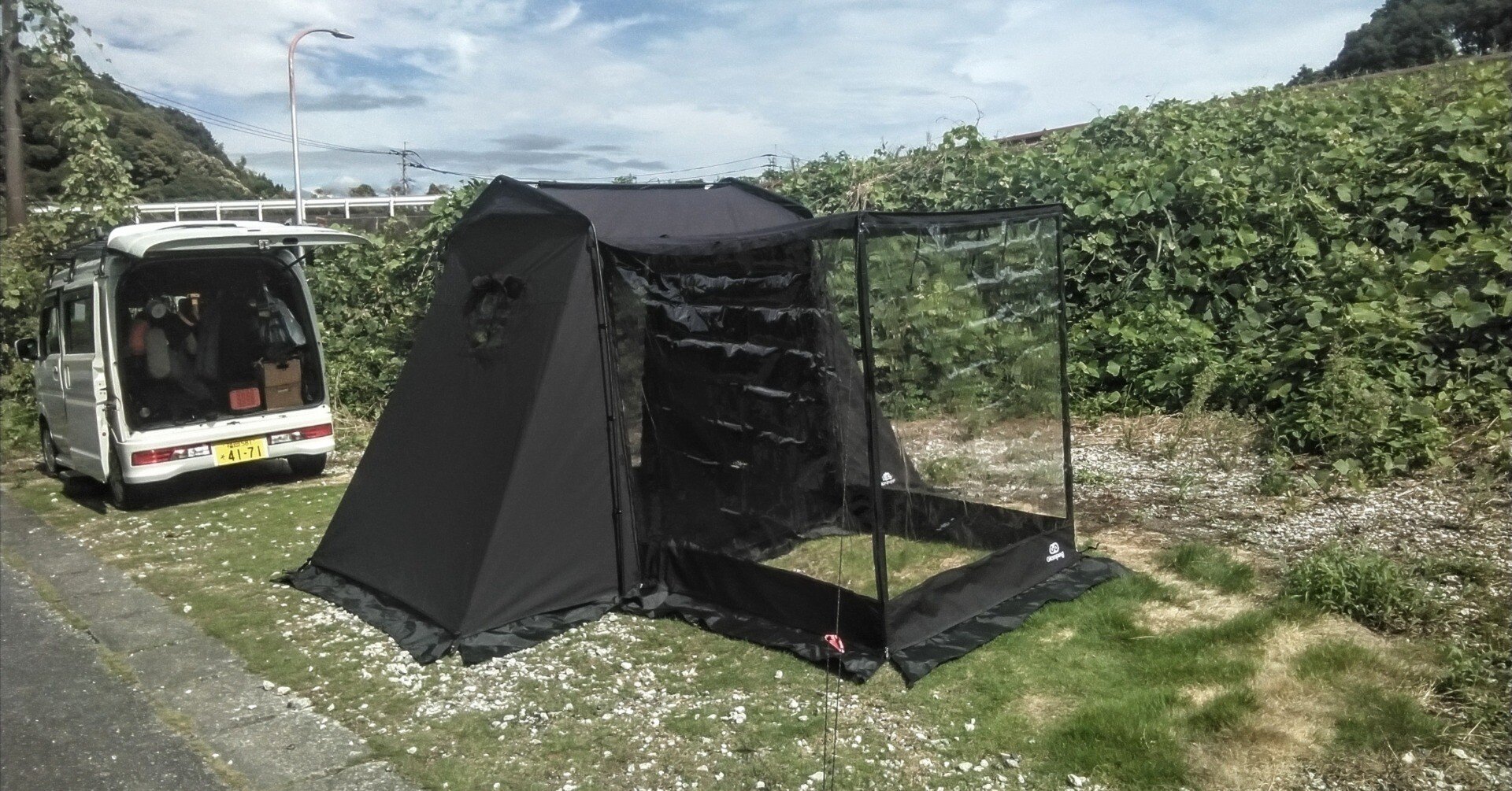 GOGlampingのCABIN ロッジテントTC試し張り｜尾上祐一郎(テントバカ)