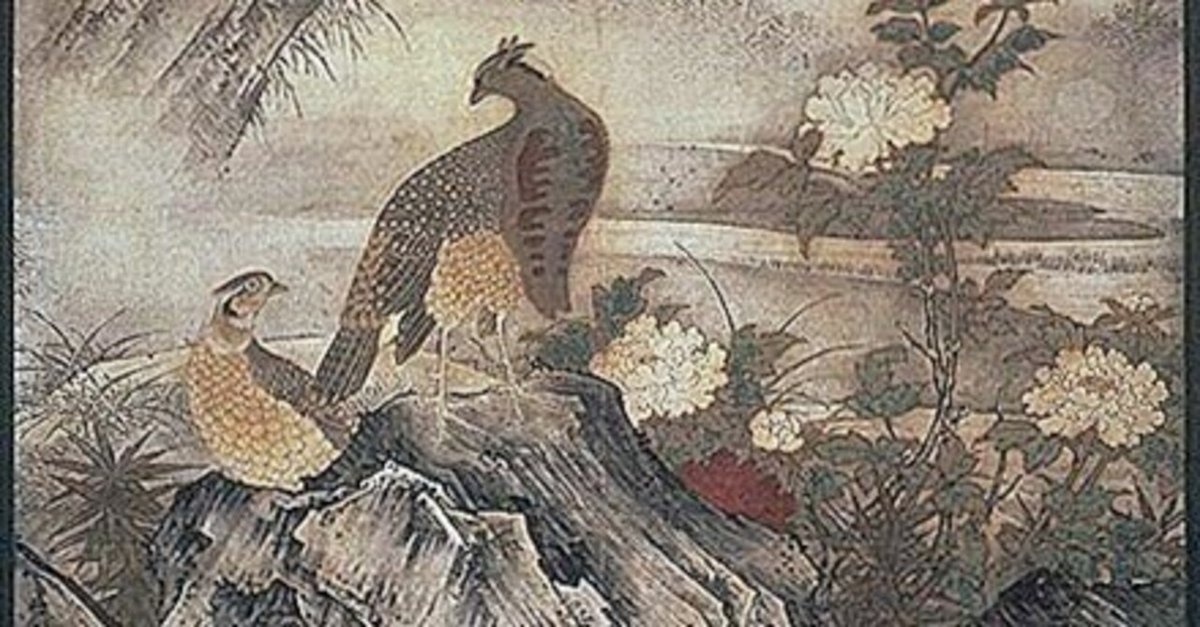 狩野派の祖　狩野元信　古法眼元信　元信印　双幅　柳鶏 竹雀　絵　2点セット 狩野派の祖 狩野元信 古法眼元信 元信印 双幅 柳鶏 竹雀 絵 2点