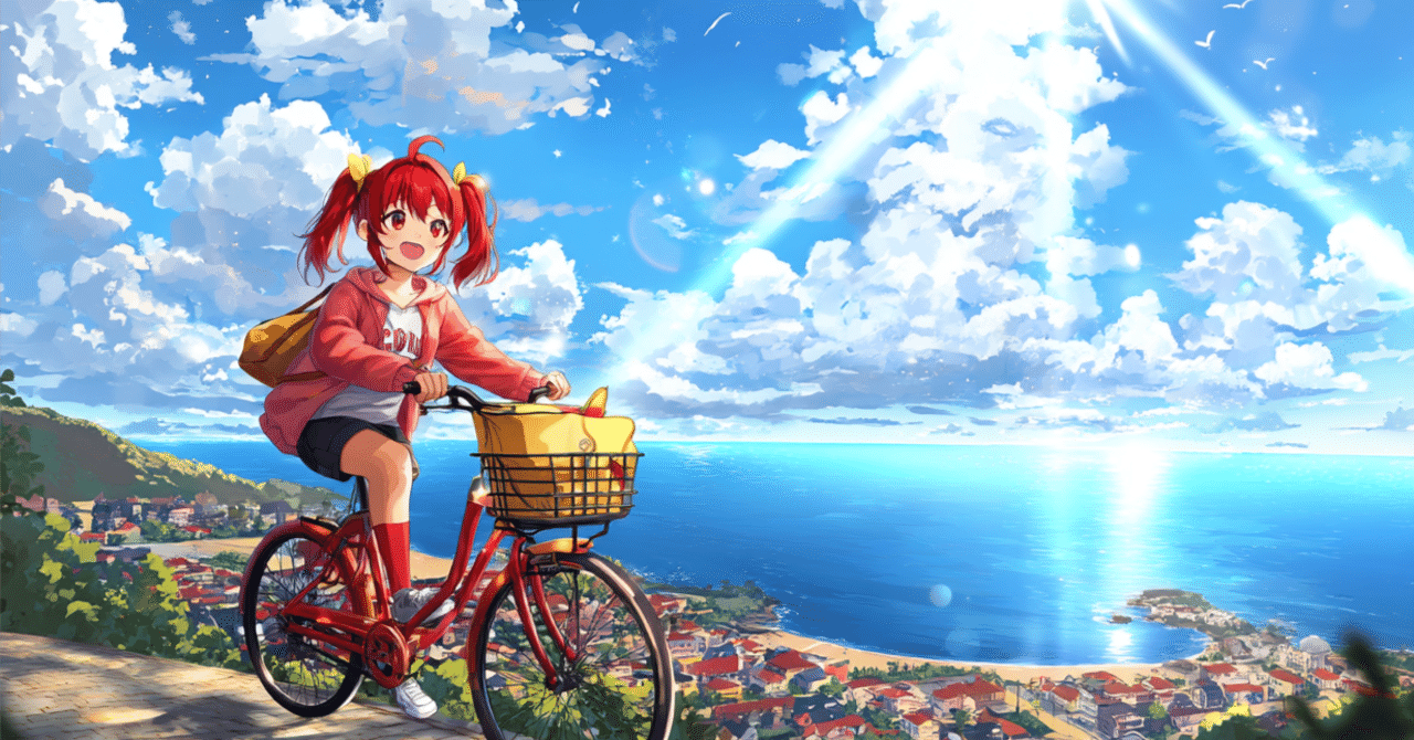自転車で疾走あかりロケット(^o^)｜あかり✨️楽しくnote収益化を