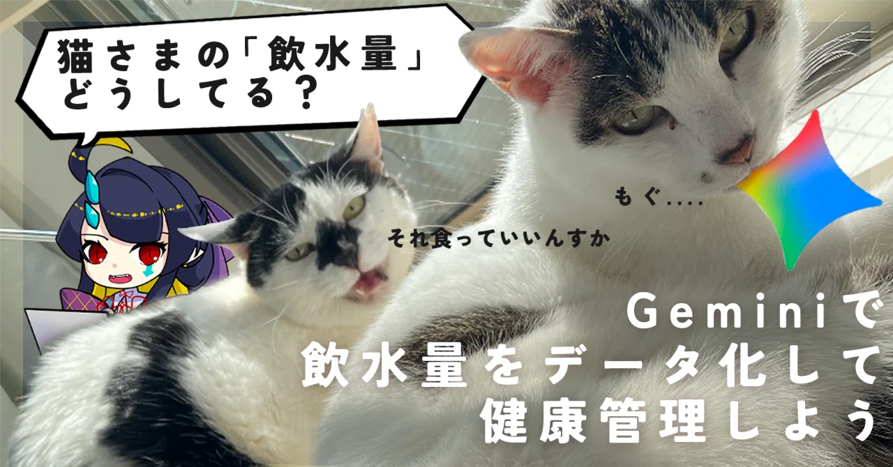 猫さまの「飲水量」どうしてる？│Geminiで飲水量をデータ化して健康