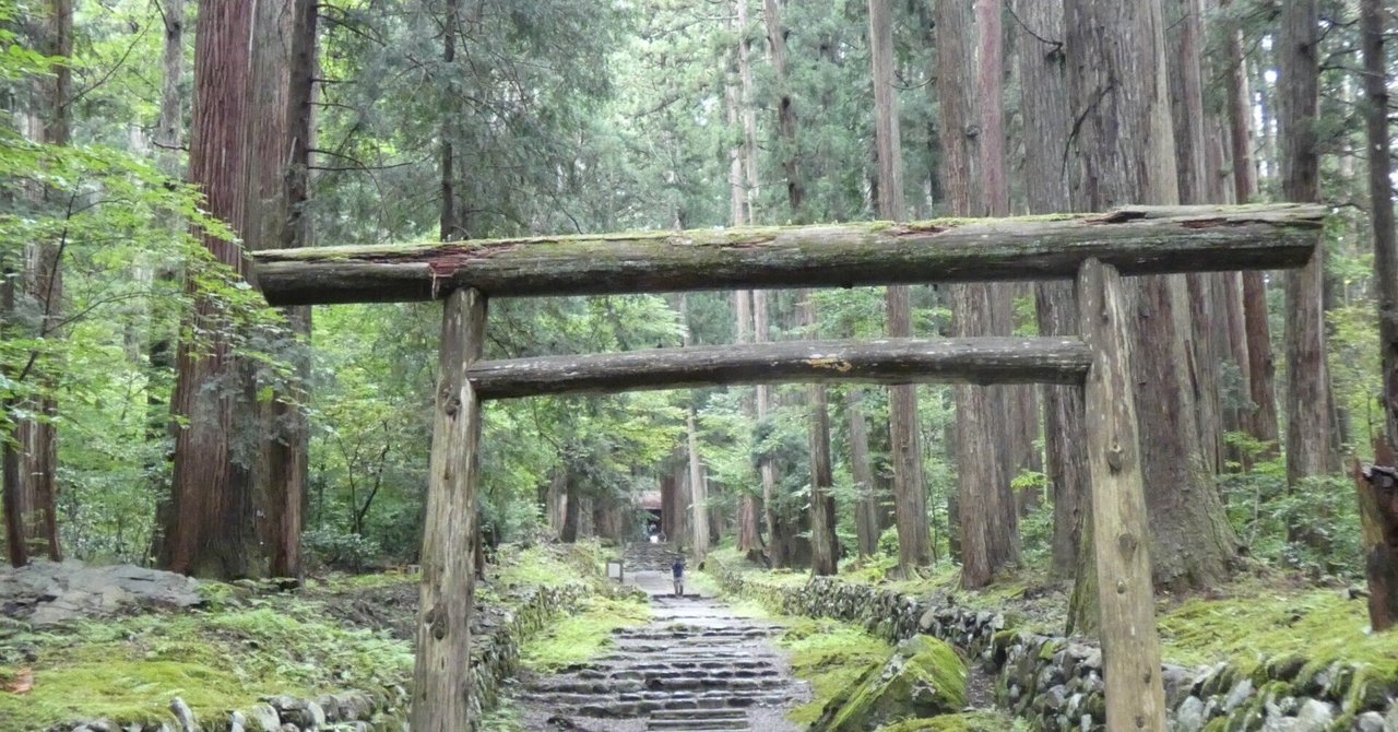 【越前白山神社図】敦史 994 福井県 平泉寺白山神社 共箱二重箱 掛け軸　肉筆 Heisenji-01.jpg
