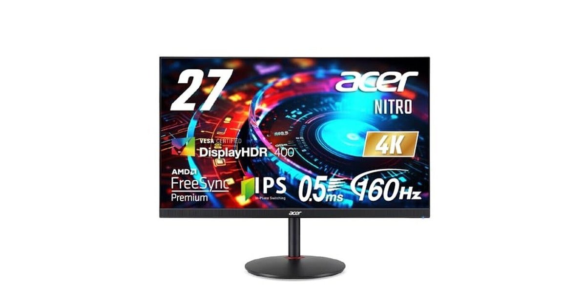 Acer ゲーミングモニター Nitro 27インチ IPS 非光沢 4K UHD