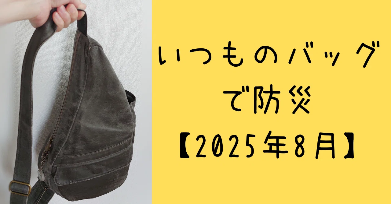 いつものバッグで防災【2025年8月】｜整苑