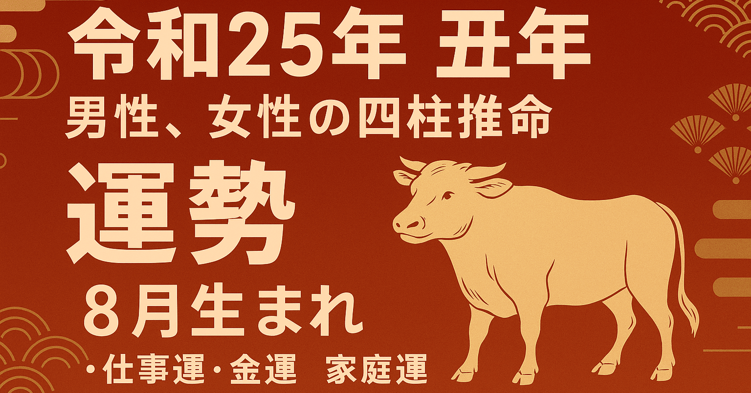 令和25年 丑年生まれ男女別 四柱推命完全鑑定｜nobu