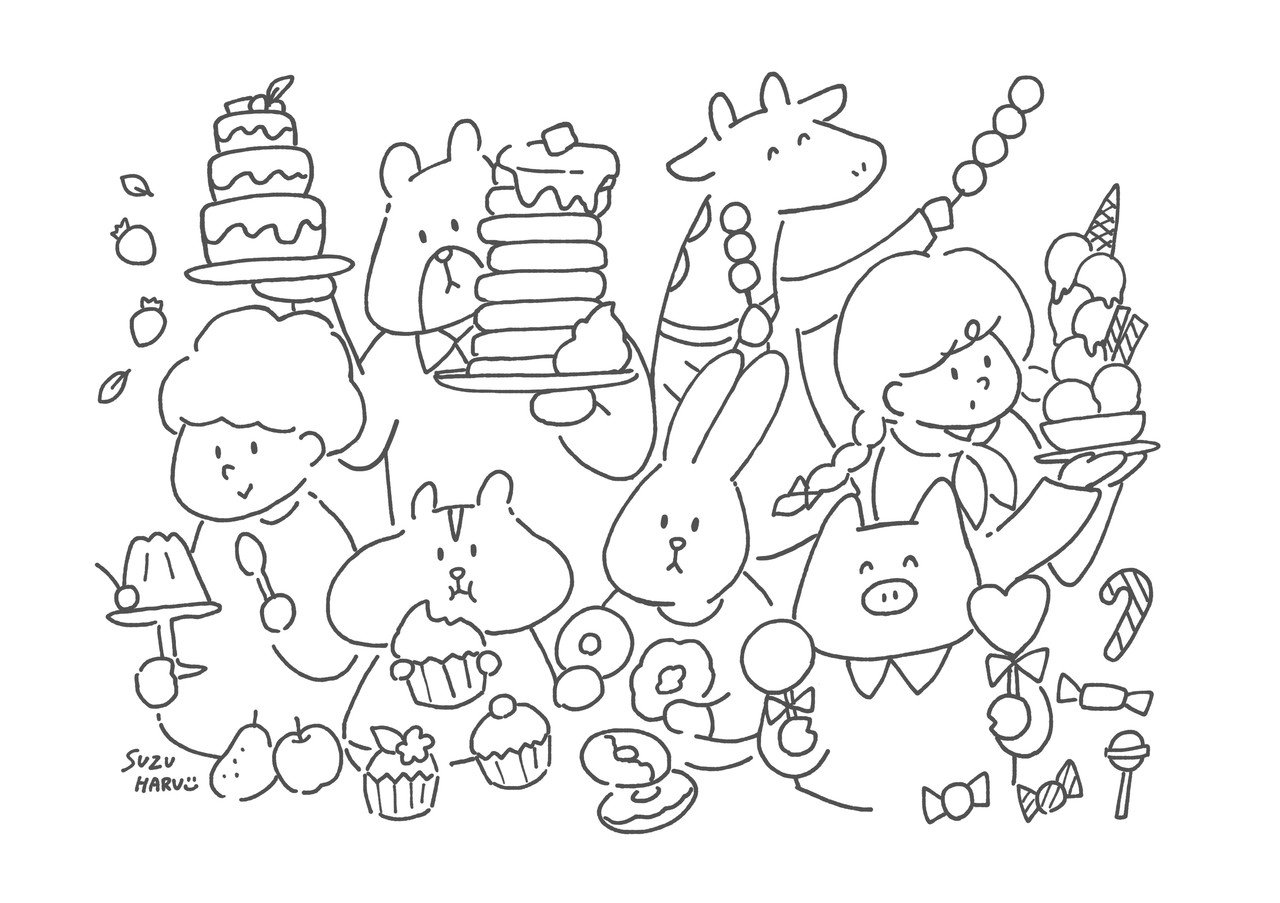 ぬりえ ご自由にお使いください すずはる Note ぬりえ ご自由にお使いください すずはる Note