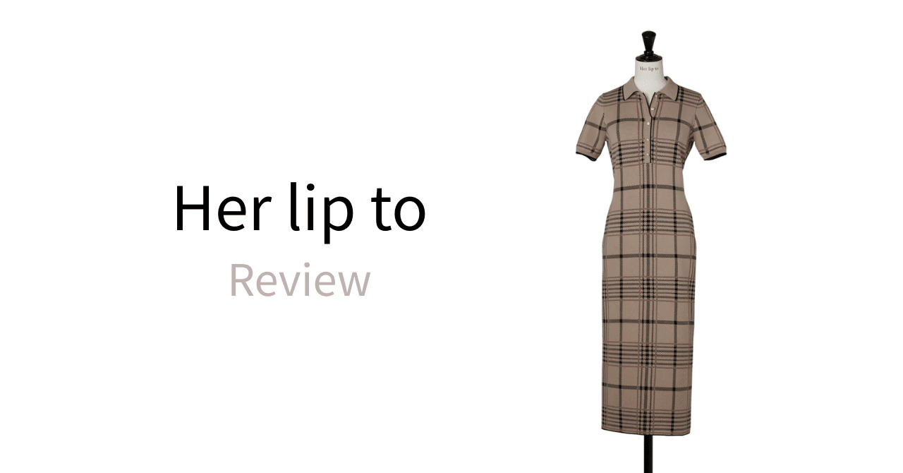 ワンピース Gold-Buttoned Plaid Knit Dress herlipto Gold-Buttoned Plaid Knit Dress