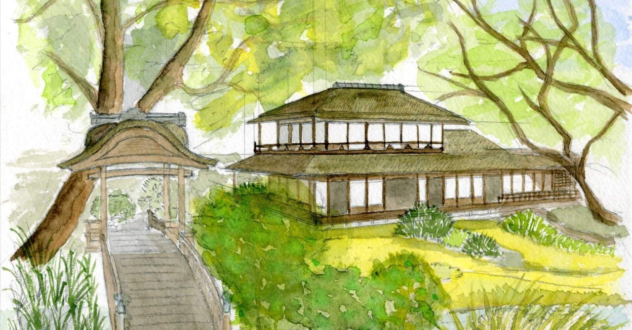 水彩画集 三渓園、横浜｜minatororo