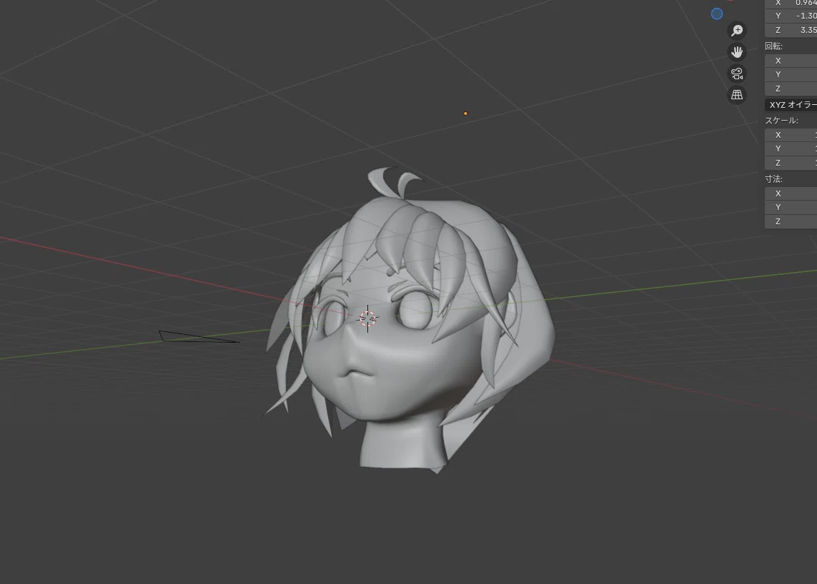 Blender初心者、人型のキャラクターを作る（頭部）｜Yuki