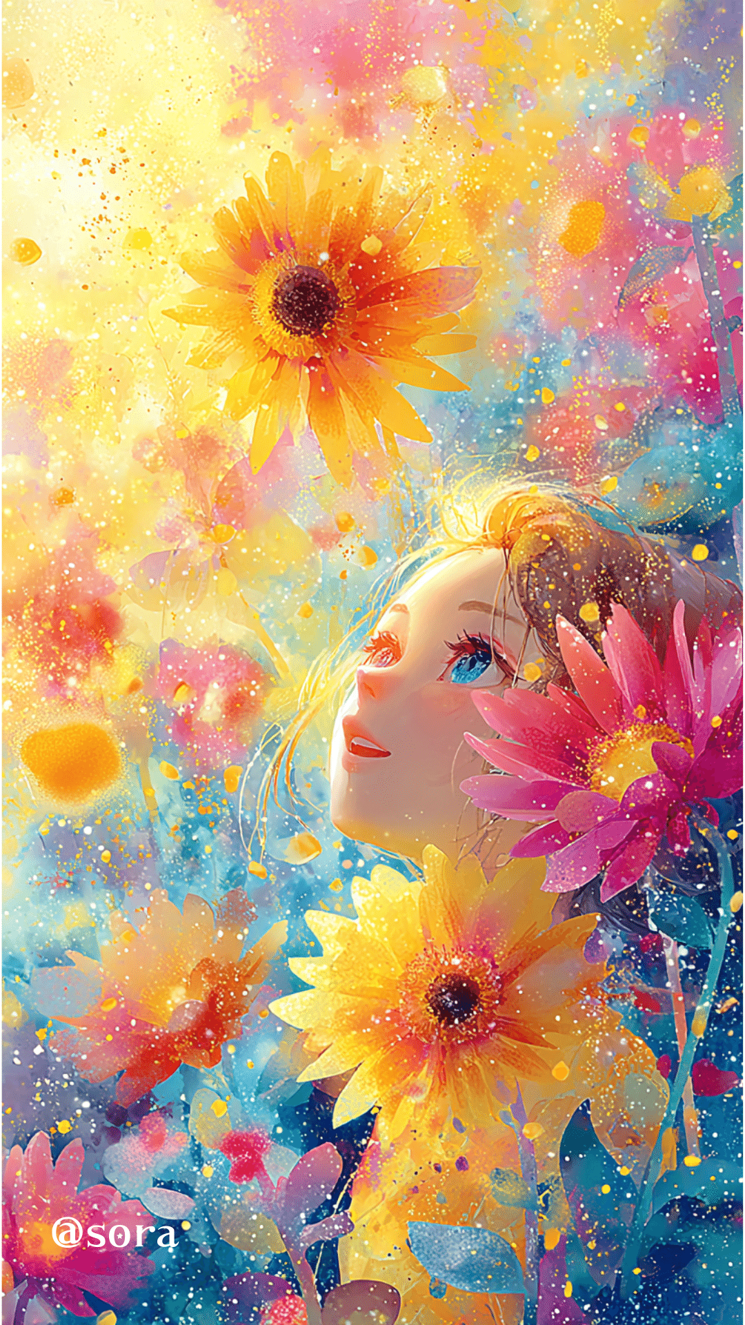 AIアート『向日葵』を構図別に紹介します｜藍空｜そら【AIアート