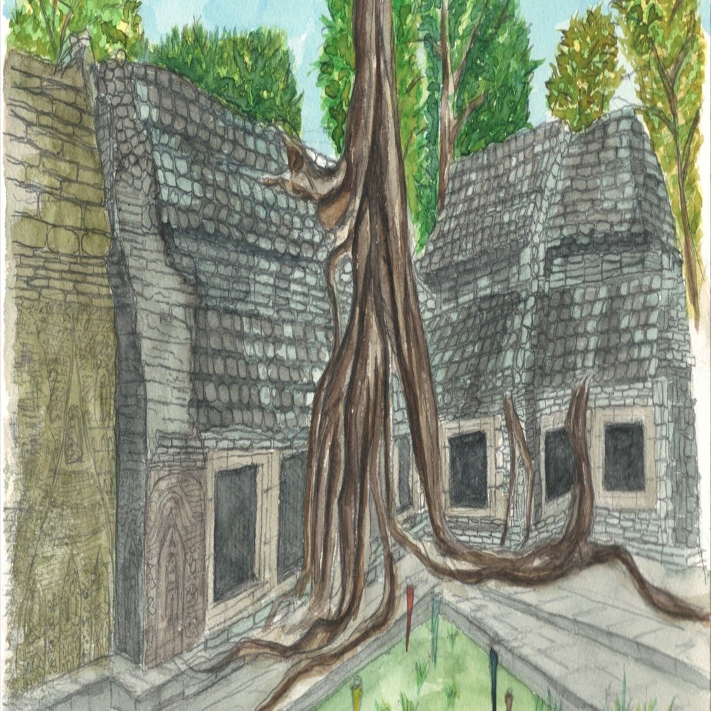 水彩画集 カンボジア・アンコールワット｜minatororo