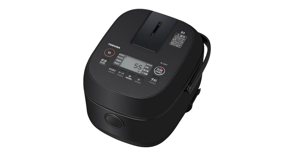 TOSHIBA(東芝) 炊飯器 3合 RC-5ZXT(K) ブラック 一人暮らし IH