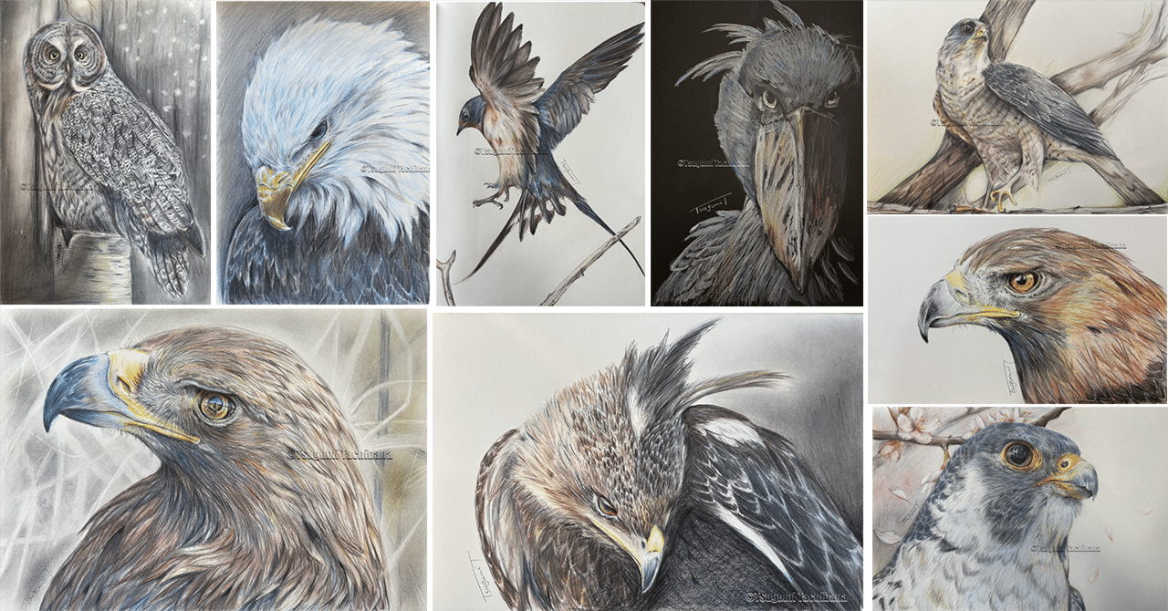 油絵　専用　変わった鳥とわんこの出会い　つばめさんも一緒　他計2枚セット 油絵 専用 変わった鳥とわんこの出会い つばめさんも一緒 他計2