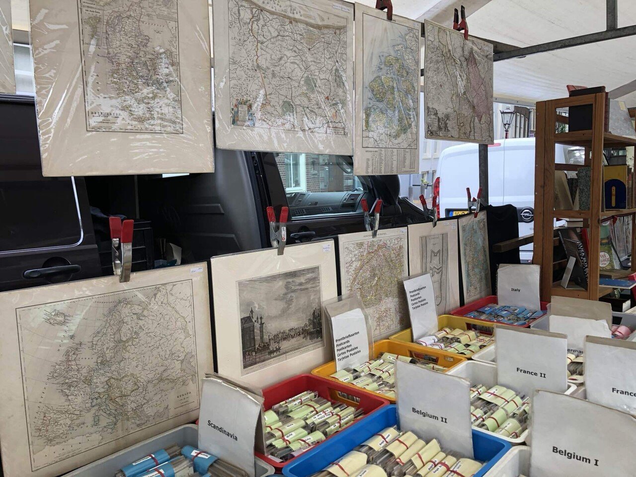 ビンテージ　オランダの図書館で使用されていた本棚 ビンテージ オランダの図書館で使用されていた本棚