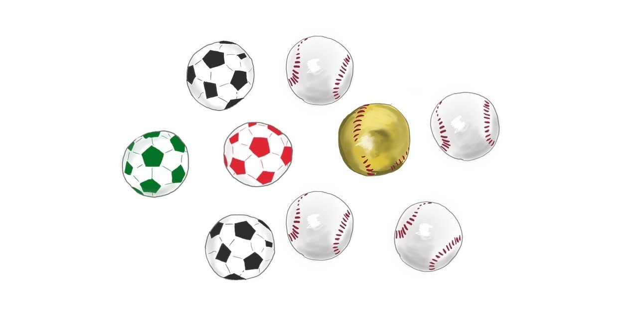 野球とサッカーボールのチョコレート｜トロッコ