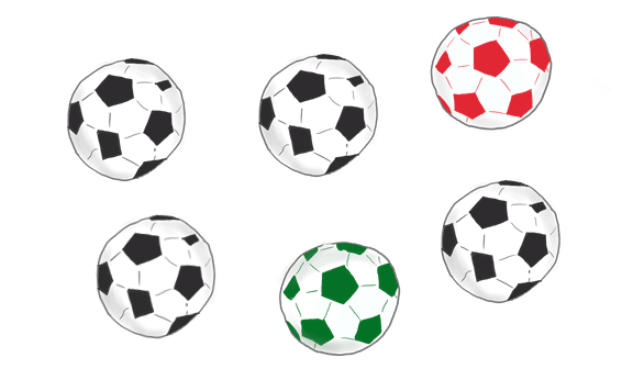 野球とサッカーボールのチョコレート トロッコ Note